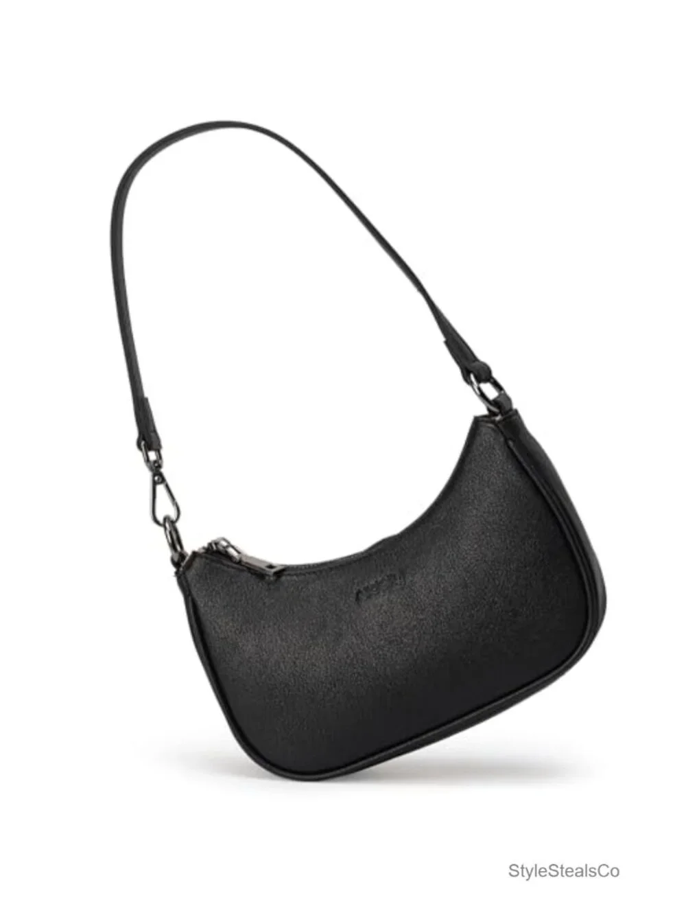 Small Vegan Leather Crescent Hobo Shoulder Bag Mini Purse for Women